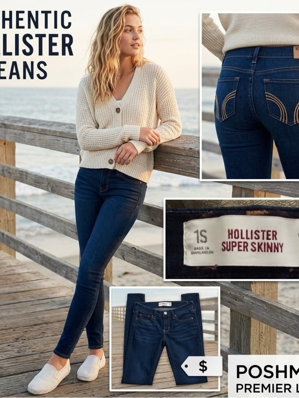 Hollister Dark Was Super Skinny Jeans Size 1S / W25 L29